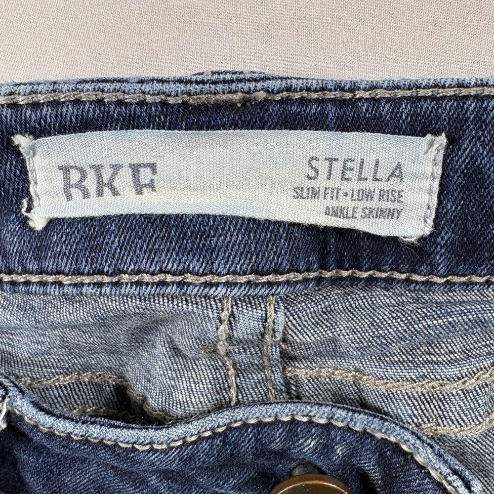 BKE Stella Ankle Skinny Jeans Womens 30 Dark Wash Low Rise Distressed ABK1541A - Picture 3 of 12